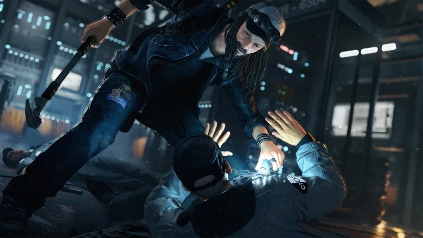 Promotional material featuring Raymond Kenney and his wrench weapon.