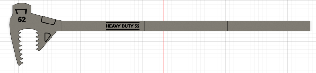 The final wrench model split up.